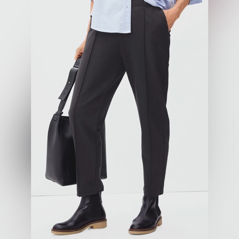 Everlane Black Cropped Straight-Leg Pants
